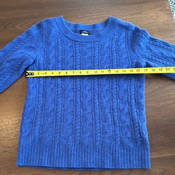 Sapphire blue J Crew Cashmere sweater with 3/4 sleeves - Picture 4 of 6